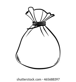 Canvas sack vector. canvas bag.
