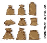 Canvas sack vector. canvas bag. Illustration of a canvas sack
