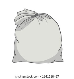 Canvas sack vector. Canvas bag Illustration