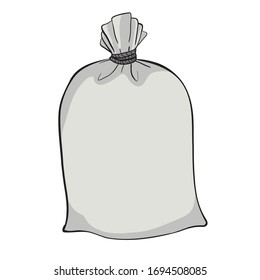 Canvas sack vector. Canvas bag Illustration