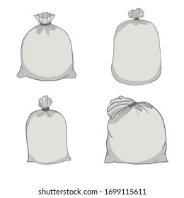 Canvas sack vector. Canvas bag Illustration