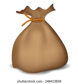 Canvas sack vector. canvas bag. Vector illustration