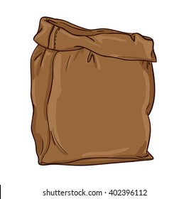 Canvas sack vector. canvas bag. Illustration of a canvas sack.