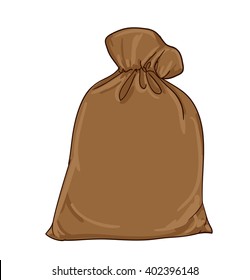 Canvas sack vector. canvas bag. Illustration of a canvas sack.
