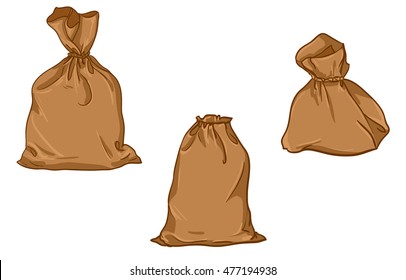 Canvas sack vector. canvas bag. Illustration of a canvas sack