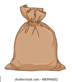 Canvas sack vector. canvas bag. Illustration of a canvas sack.