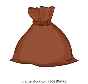 Canvas sack vector. bag. Illustration 