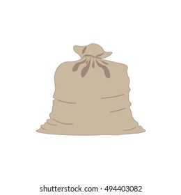 Canvas sack, vector illustration