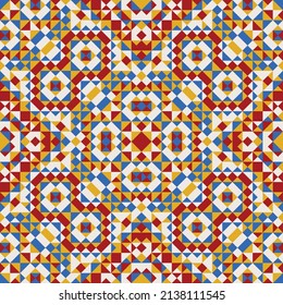 Canvas. Seamless pattern with embroidery elements for fabrics, decoration. Vector image. 