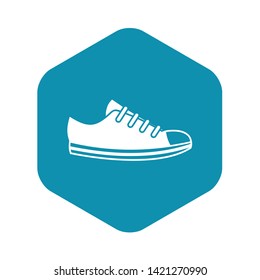 Canvas sneaker icon in simple style on a white background vector illustration