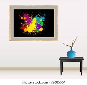 canvas with splash design