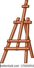 Canvas stand on white background illustration