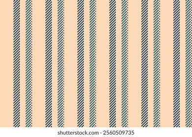 Canvas stripe pattern seamless, coloured vector vertical lines. Tulti background textile texture fabric in peach puff and cyan colors palette.