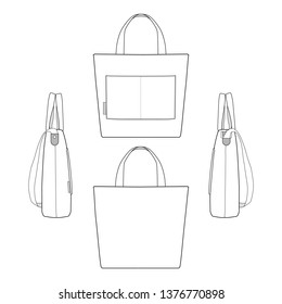 Canvas Tote bag Fashion design template