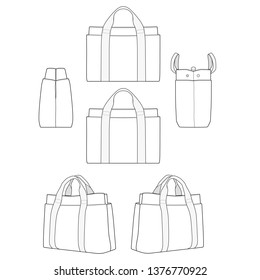 Canvas Tote bag Fashion design template