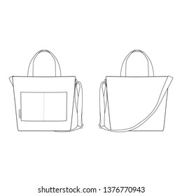 Canvas Tote Bag Fashion Design Template Stock Vector (Royalty Free ...