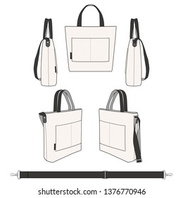 Canvas Tote bag Fashion design template