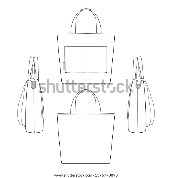Canvas Tote Bag Fashion Design Template Stock Vector (Royalty Free ...