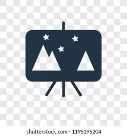 Canvas vector icon isolated on transparent background, Canvas transparency logo concept