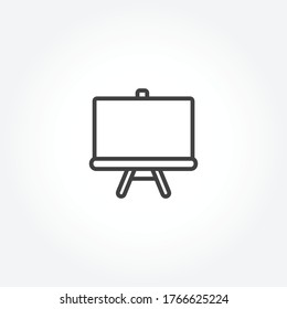 canvas vector line icon on white background