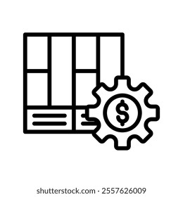 canvas Vector Lineal Icon on white background.