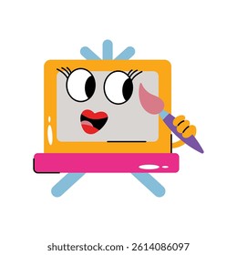 Canvas Vector Sticker. Eps 10 File 