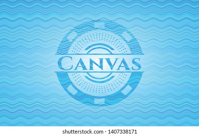 Canvas water badge. Vector Illustration. Detailed.