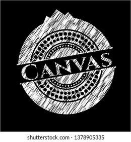 Canvas written on a chalkboard