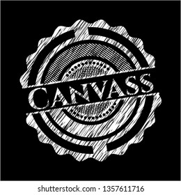 Canvass chalkboard emblem