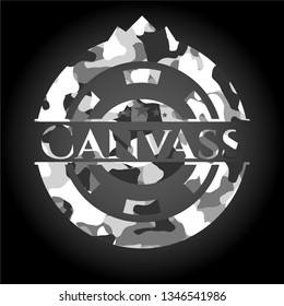 Canvass on grey camo pattern