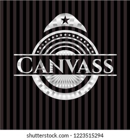 Canvass silver emblem or badge