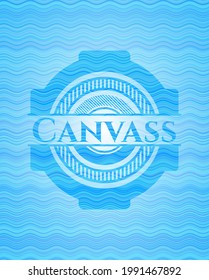 Canvass water emblem. Vector Illustration. Detailed. 