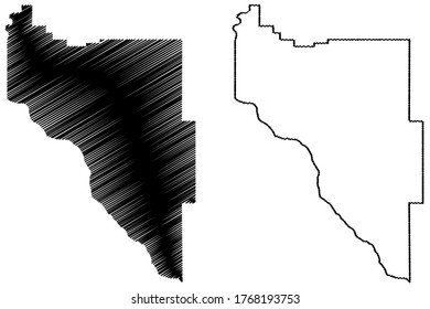 Canyon County, Idaho (U.S. county, United States of America, USA, U.S., US) map vector illustration, scribble sketch Canyon map