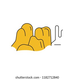 Canyon icon. Cartoon canyon vector icon for web design isolated on white background