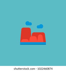 Canyon icon flat element. Vector illustration of canyon icon flat isolated on clean background for your web mobile app logo design.