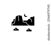 Canyon icon or logo design isolated sign symbol vector illustration - high quality line style vector icon suitable for designers, web developers, displays and websites