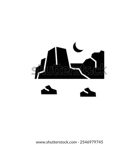 Canyon icon or logo design isolated sign symbol vector illustration - high quality line style vector icon suitable for designers, web developers, displays and websites