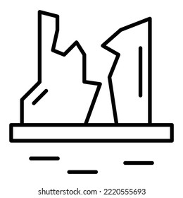 Canyon icon vector image. Can also be used for web apps, mobile apps and print media.