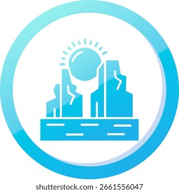 Diseño de icono de Vector de línea de cañón