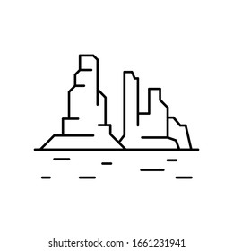 Canyon, mountain icon. Simple line, outline vector elements of landscape icons for ui and ux, website or mobile application