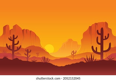 Canyon Mountain in Sunset or Sunrise Landscape Background, Natural Scenery and Environment View
