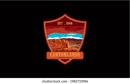 Canyon national park vector illustration