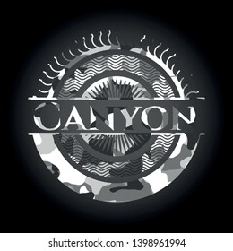 Canyon on grey camouflage pattern