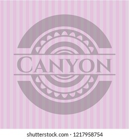 Canyon pink emblem. Retro