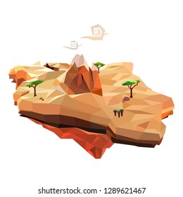 canyon polygon art