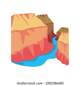 paisaje de cañones y ríos aislados