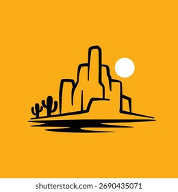 canyon vector abstract logo modern style