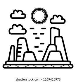 Canyon vector icon
