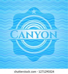 Canyon water representation style badge.
