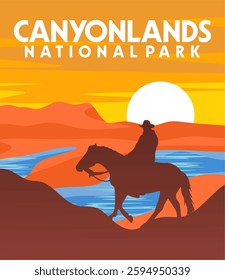 canyonlands national park with beautiful natural scenery